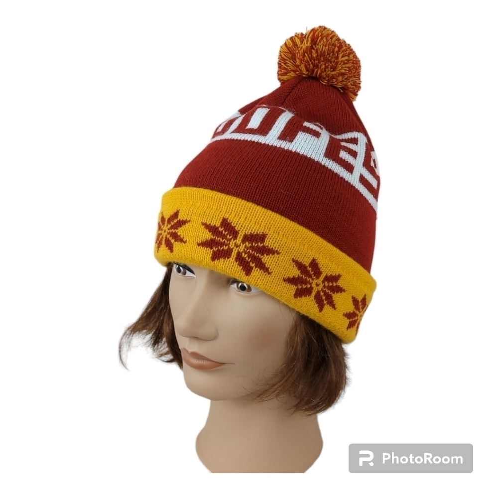 🍄3/50$🍄 Vintage tuque winter knitted hat beanie with pompom Made in Canada